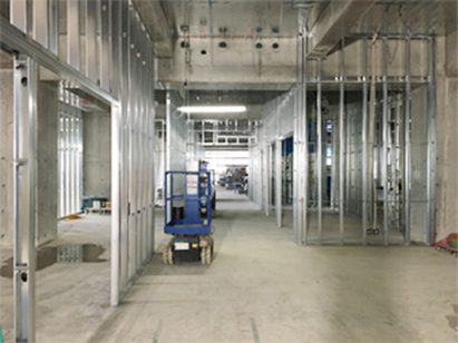 2階 内装工事の様子